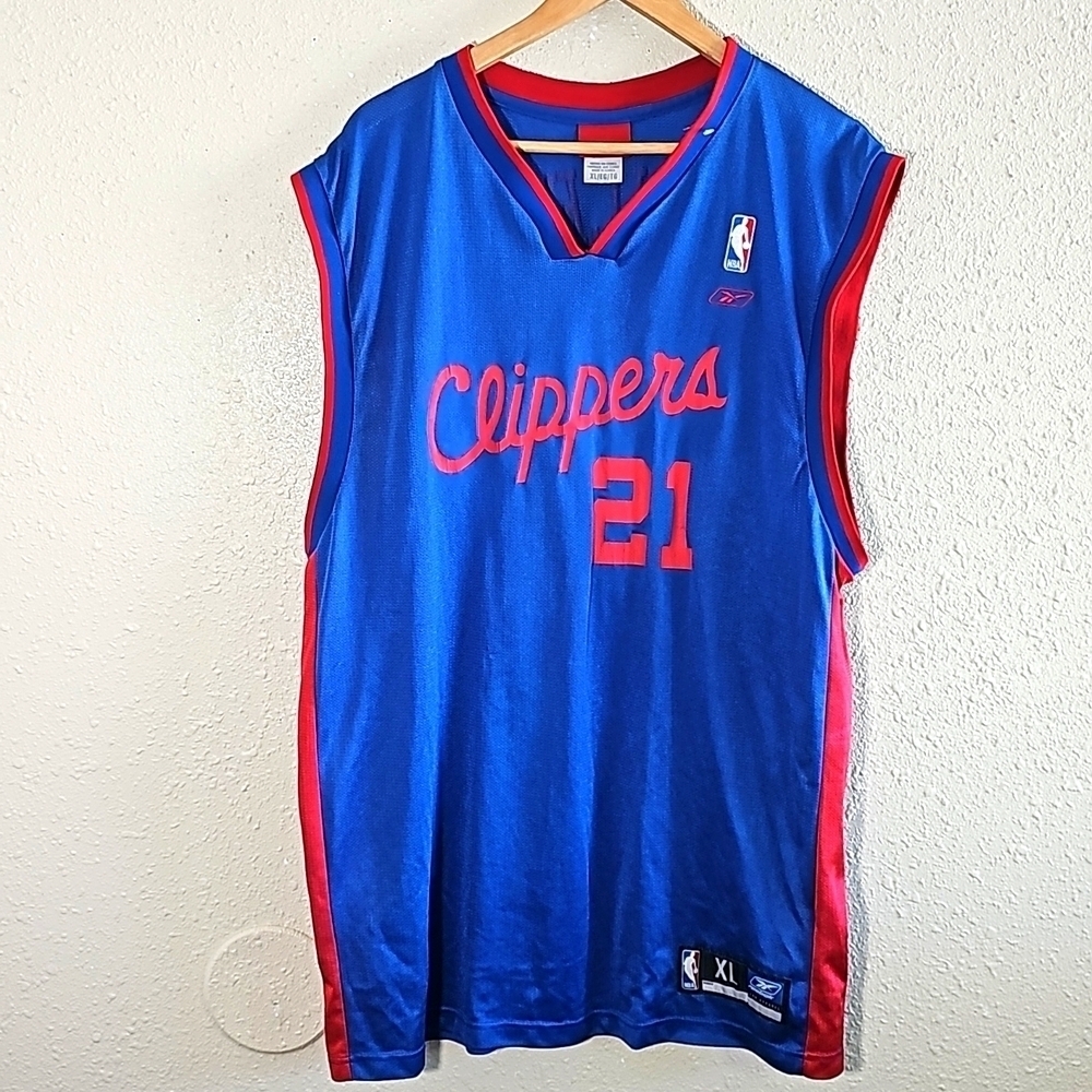 Reebok Vintage LA Clippers Darius Miles Blue Jersey.